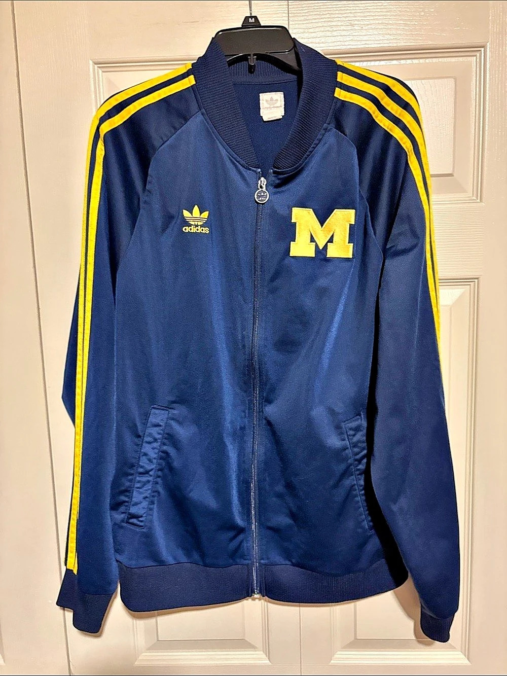 adidas Michigan Wolverines Full-Zip Track Jacket XL Blue & Yellow
